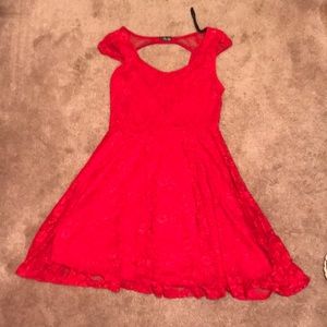 red lace dress